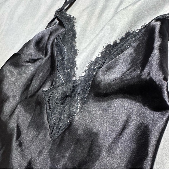 La SENZA Black Satin Chemise - Picture 2 of 5